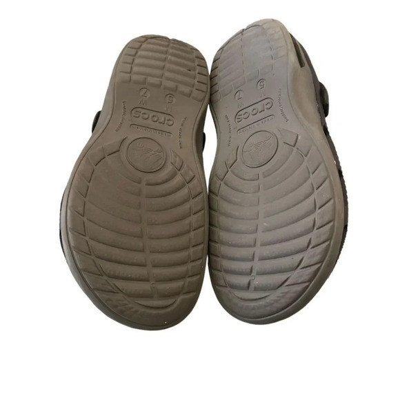 Crocs Duet Plus Clog Women's 7 Black Grey Durable Non Marking Soles Ligthweight - Picture 6 of 8